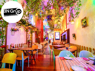 Jardinet d’Aribau: 1 menú, 1 cata de vinos y 1 cóctel para 2 personas