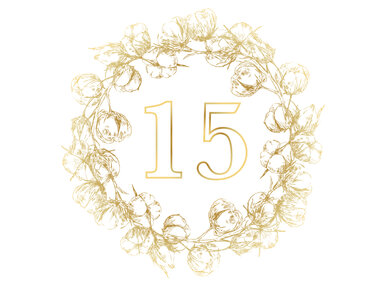 ¡Feliz 15º aniversario de boda!