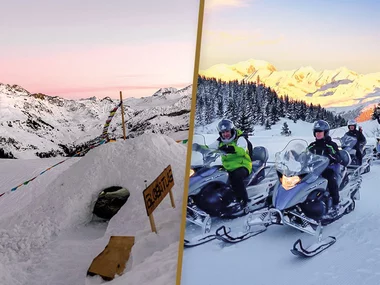 2 jours insolites dans les Alpes : 1 nuit en igloo avec dîner et randonnée en motoneige