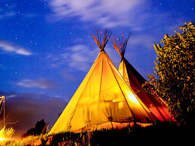 Séjour familial avec 2 nuits en tipi et tir à l'arc