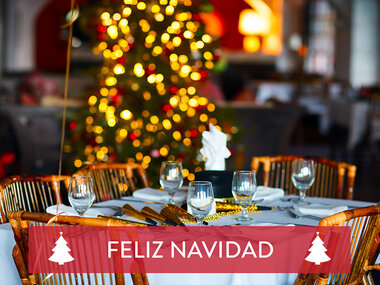 Navidad gourmet: menú de 3 platos con botella de vino para 2 personas