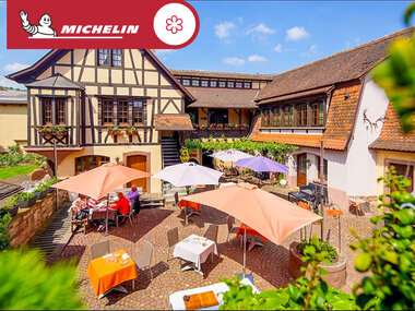 3 jours en hôtel 4* près de Strasbourg avec dîner en restaurant étoilé au Guide MICHELIN 2022 et accès à l'espace détente