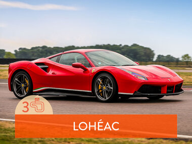 Stage de pilotage : 3 tours sur le circuit de Lohéac en Ferrari 488