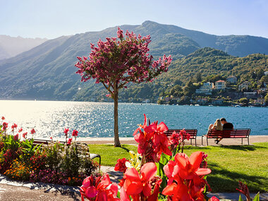 1 romantische Übernachtung mit Seeblick, Dinner, Prosecco und Zugang zum Pool in Ascona