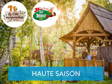 2 jours au Parc Astérix en 2024 avec nuit à l’Hôtel La Cité Suspendue 3* pour 2 adultes