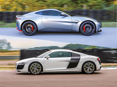 Stage de pilotage multivolant : 2 tours en Aston Martin Vantage et 2 tours en Audi R8 sur le circuit de Lohéac