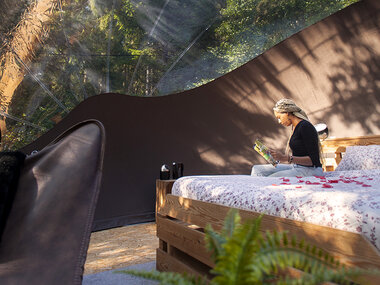 2-daagse glamping in een dome, tinyhouse of roulotte