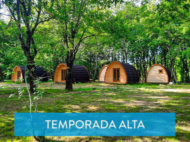 Glamping & Camping Vila de Sarria: 2 noches en glamping pod para 2 personas