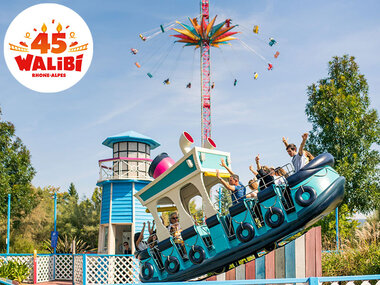 Journée amusante en famille : 2 entrées adulte et 2 entrées enfant en 2024 pour le parc Walibi Rhône-Alpes