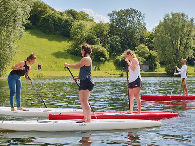 Aufbruch zu neuen Ufern: SUP-Einsteigerkurs für 1 auf dem Olympiasee