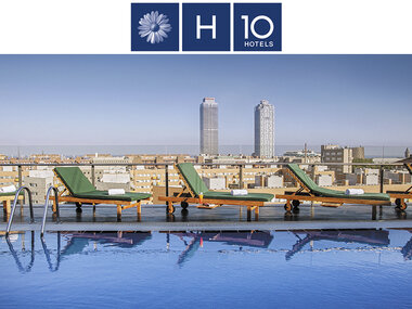 H10 Marina Barcelona 4*: 1 noche, desayuno y botella de cava para 2 personas