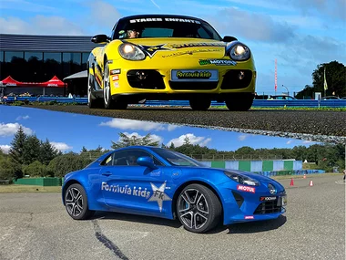 Stage pilotage enfant : 4 tours de circuit au volant d'une Porsche Carman et d'une Alpine A110