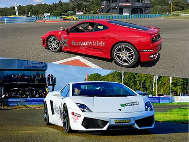 Stage pilotage enfant : 4 tours de circuit au volant d'une Ferrari et d'une Lamborghini