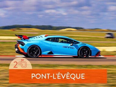 Stage de pilotage : 2 tours sur le circuit de Pont-l'Évêque en Lamborghini Huracán STO