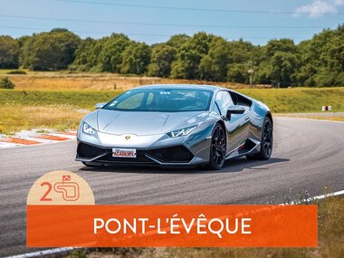 Stage de pilotage : 2 tours sur le circuit de Pont-l'Évêque en Lamborghini Huracán