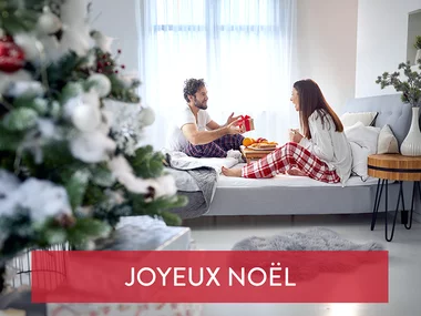 Coffret Cadeau de Noël pour couple : 1 séjour avec dîner romantique