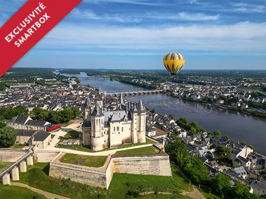 Vol en montgolfière au-dessus des châteaux de la Loire avec repas 3 plats en semaine pour 2 personnes