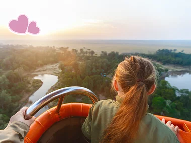 ¡Feliz San Valentín en el aire!