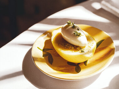 4-retters frokost hos Restaurant Gabrielle for 2