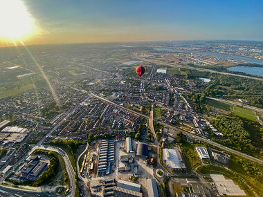 Oost-Vlaanderen van boven: ballonvaart met champagne voor 1 persoon