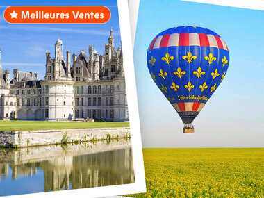 3 jours avec vol en montgolfière pour 2 au-dessus des châteaux de la Loire