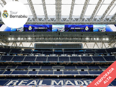 Estadio Santiago Bernabéu en temporada alta: 1 entrada de adulto con tour, museo y vista panorámica del estadio