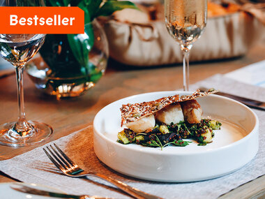 Skøn middag i en by efter eget valg