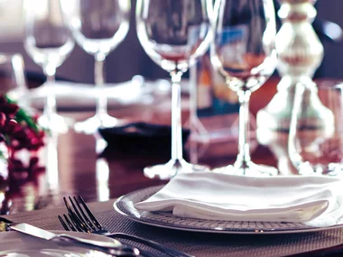 Repas gastronomique dans un restaurant étoilé