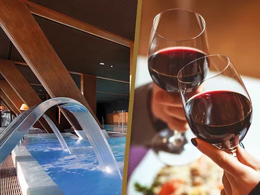 1 acceso a spa de 1h y 30 min y cena con botella de vino