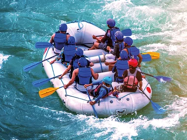 Rafting-Abfahrt im Vispertal für 2