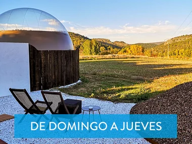1 noche bajo las estrellas en la Burbuja Antisaturno - Glamping Alto Tajo de domingo a jueves