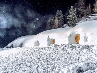 1 magica notte in Igloo con cena e pausa relax