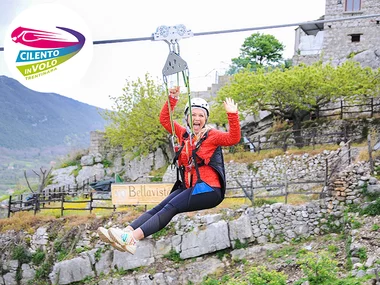 Volo in zipline nel Cilento