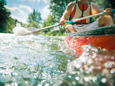 Kajak: River rafting i Mörrumsåns