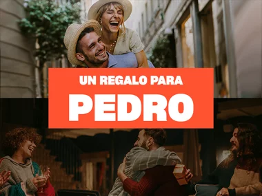 Caja regalo personalizada para Pedro