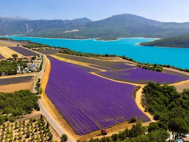 Vol en hélicoptère au-dessus de Valensole et des gorges du Verdon