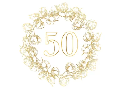 Herzlichen Glückwunsch zum 50. Hochzeitstag!