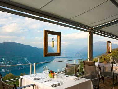 Montée en téléphérique et moment gourmand au lac de Lugano dans un hôtel 3 étoiles