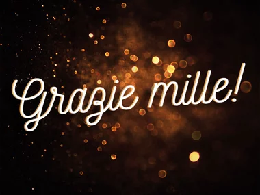 Grazie mille!