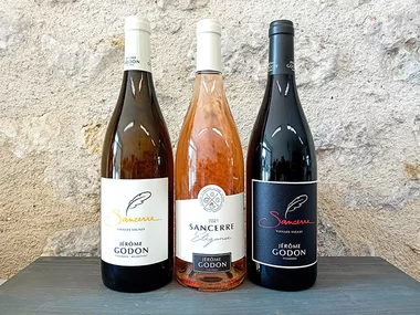 Assortiment de 3 bouteilles de vin de Sancerre livré à domicile
