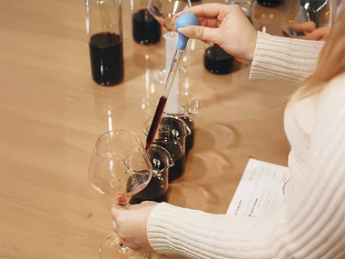 Dégustation de vins, création avec assemblage d'une cuvée personnalisée à Bordeaux