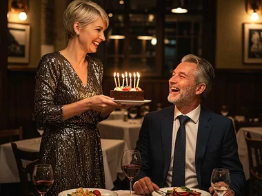 Dîner d'anniversaire gastronomique avec boissons ou apéritif