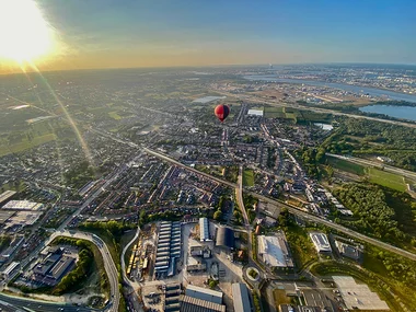 Oost-Vlaanderen van boven: ballonvaart met champagne