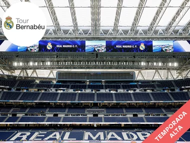 Estadio Santiago Bernabéu, temporada alta: tour, museo y vista panorámica