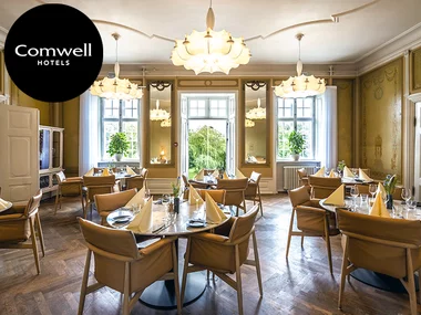 Ophold med 3-retters middag og bobler på Comwell Bygholm Park for 2