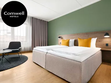 Ophold med 3-retters middag på Comwell H. C. Andersen Odense for 2