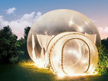 Nuit insolite dans une bulle