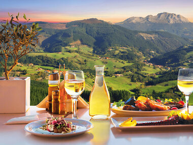 Cena exquisita en el País Vasco