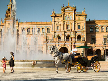1 paseo romántico en coche de caballos por Sevilla (45 min)