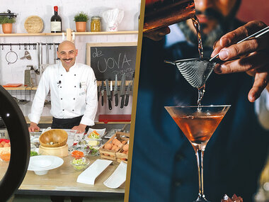 Lezioni online: 1 corso di cucina professionale e 1 corso di bartending